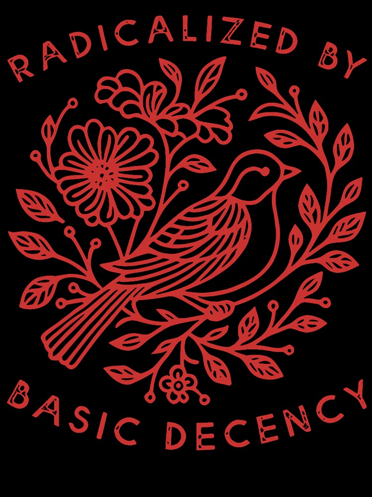 Radicalized By Basic Decency Pigeon Bird Justice Symbol Design by susannenovak