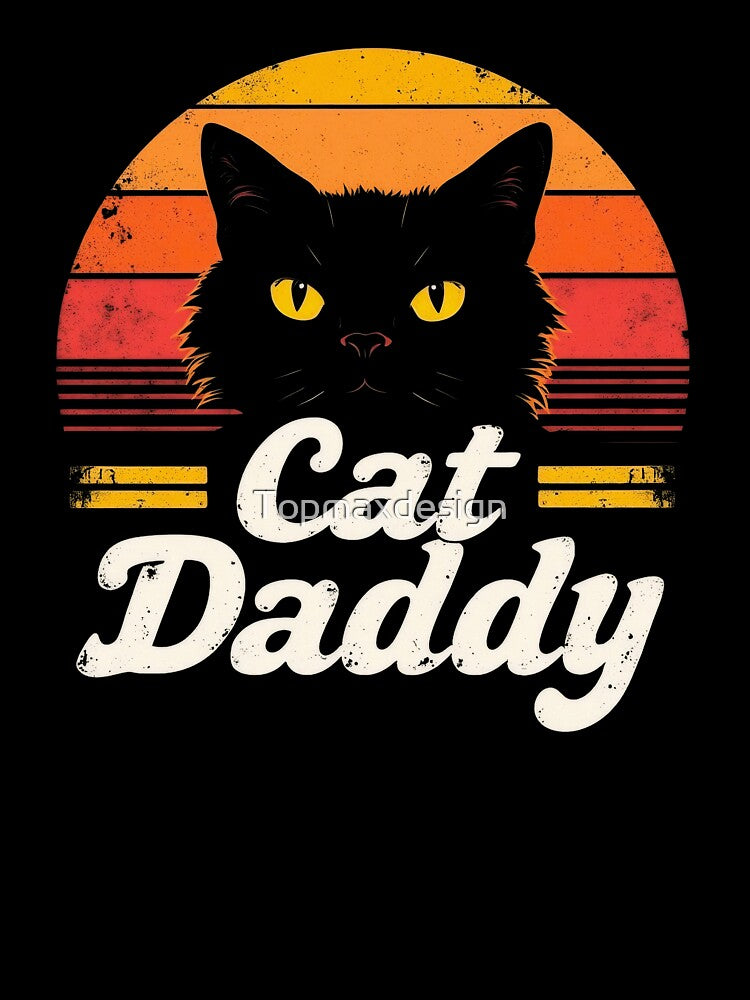 Cat Daddy Vintage Retro Sunset Distressed by Topmaxdesign