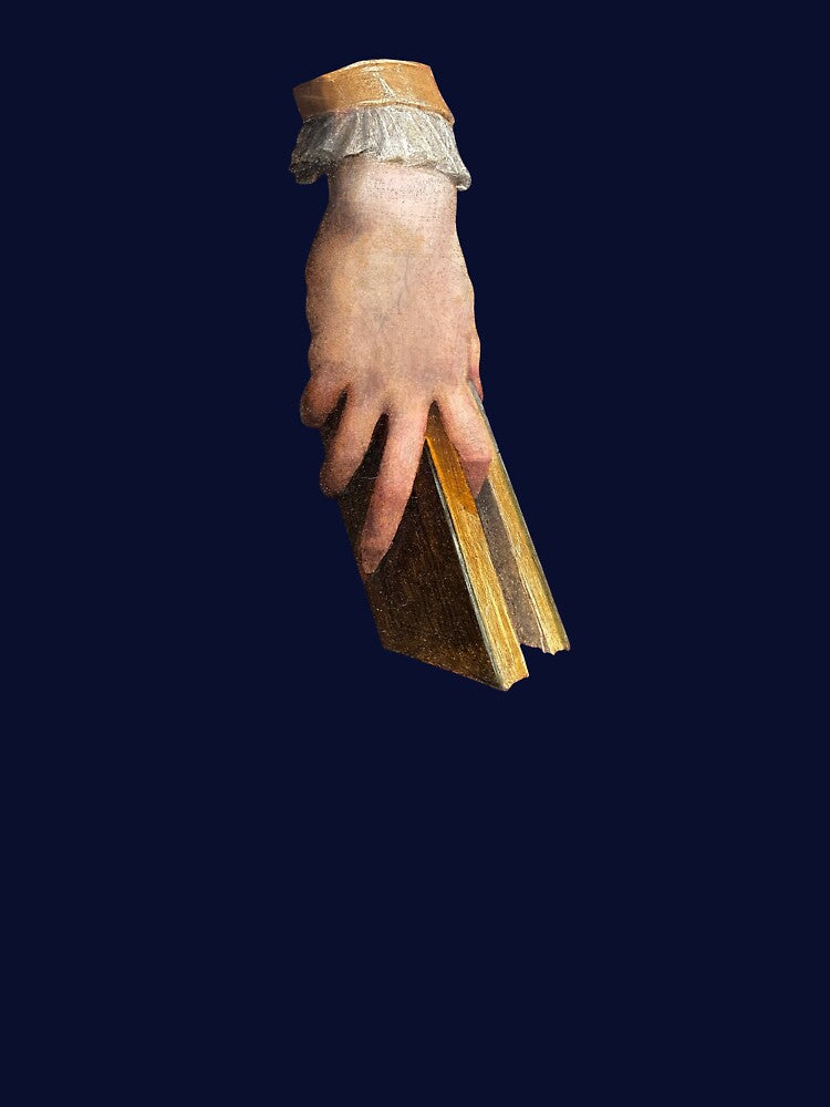 Hand with book detail Renaissance aesthetic by elinaarbidane