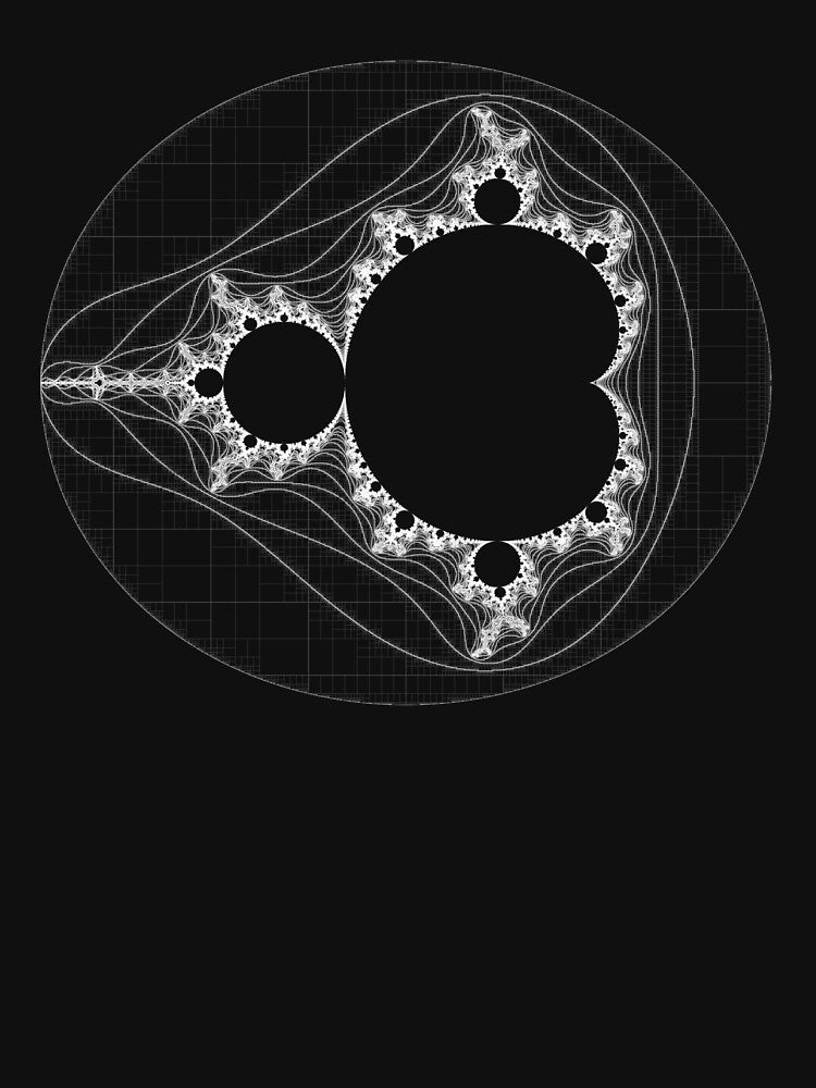 White - Linear Mandelbrot by Rupert Russell