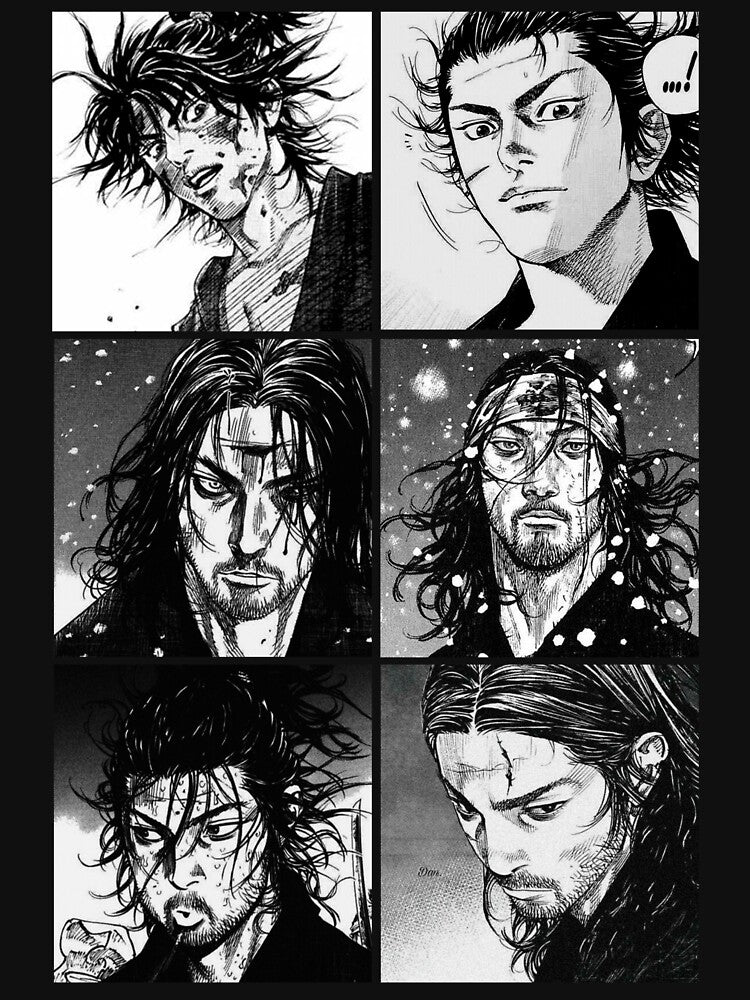 Vagabond Manga Faces by renvtoleite