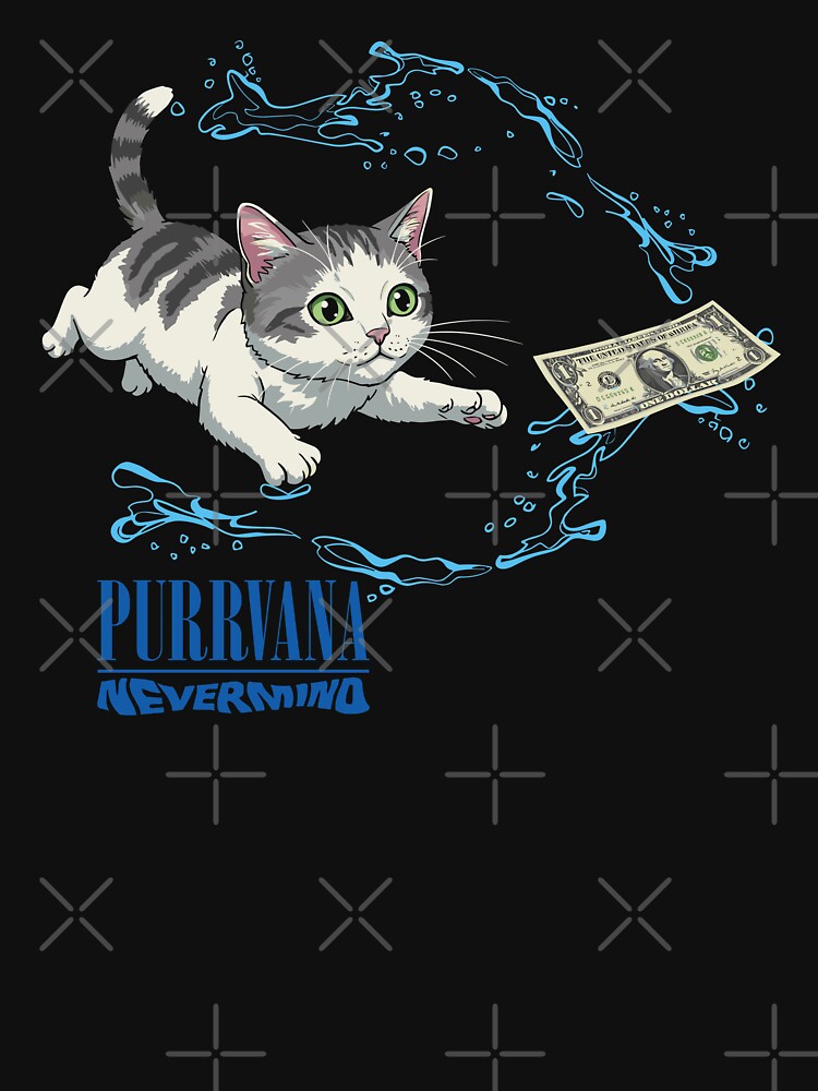 Purrvana Nevermind Cat – Funny Rock Music Parody Art by Robert "Hellfish" Fonseca