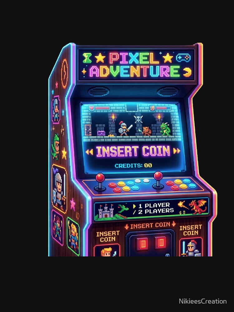 Pixel Pulse: A Retro Arcade Haven by NikieesCreation