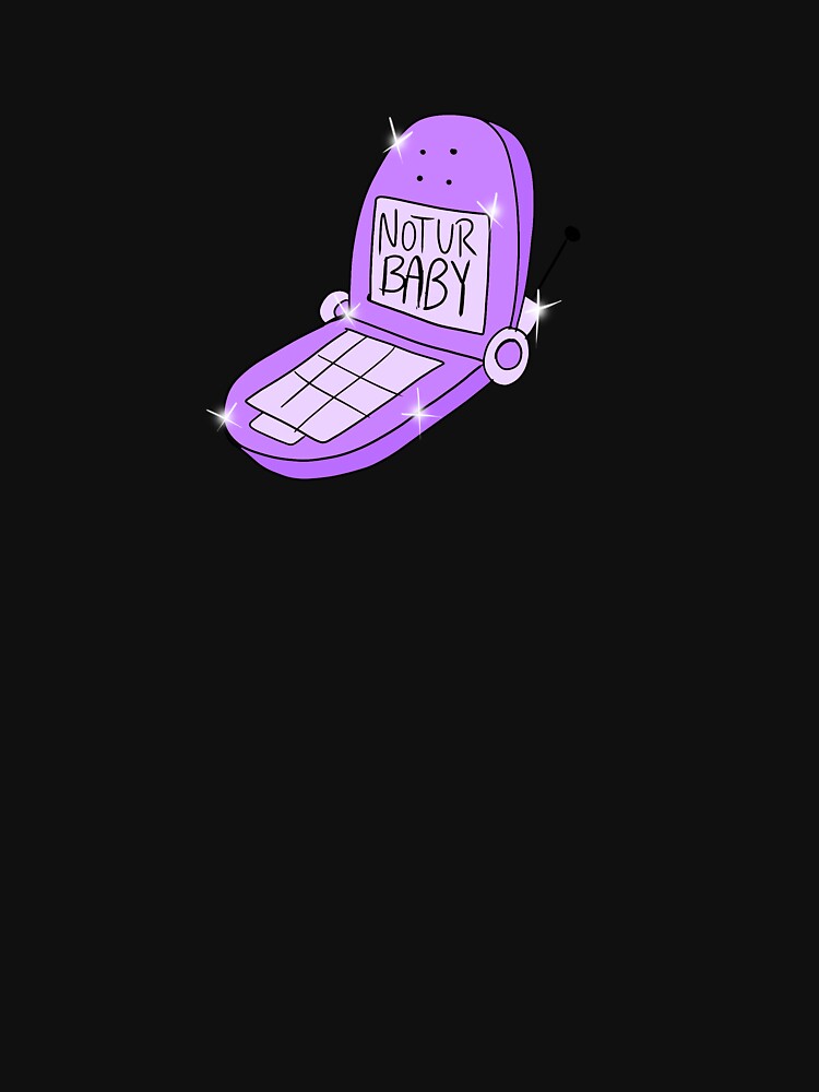 Not Ur Baby Flip Phone (purple) by gross-girl99
