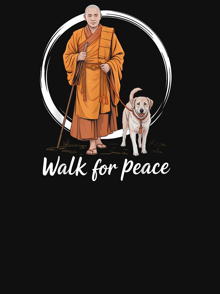 Peace Walking Monks And Aloka Dog Walk For Peace Men Women by Cokonatss