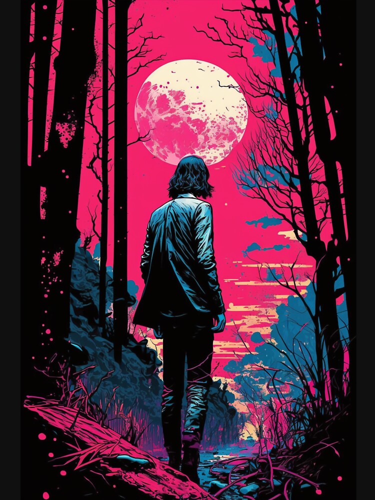 A man looking to the moon by Ovnil