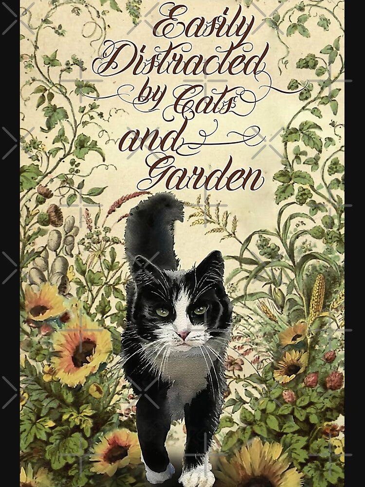 Lovely Cats And Garden by Sidney Allen
