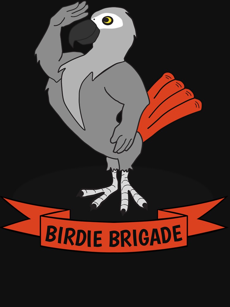 Birdie Brigade African Grey Parrot Long Sleeve by llanetdctrib