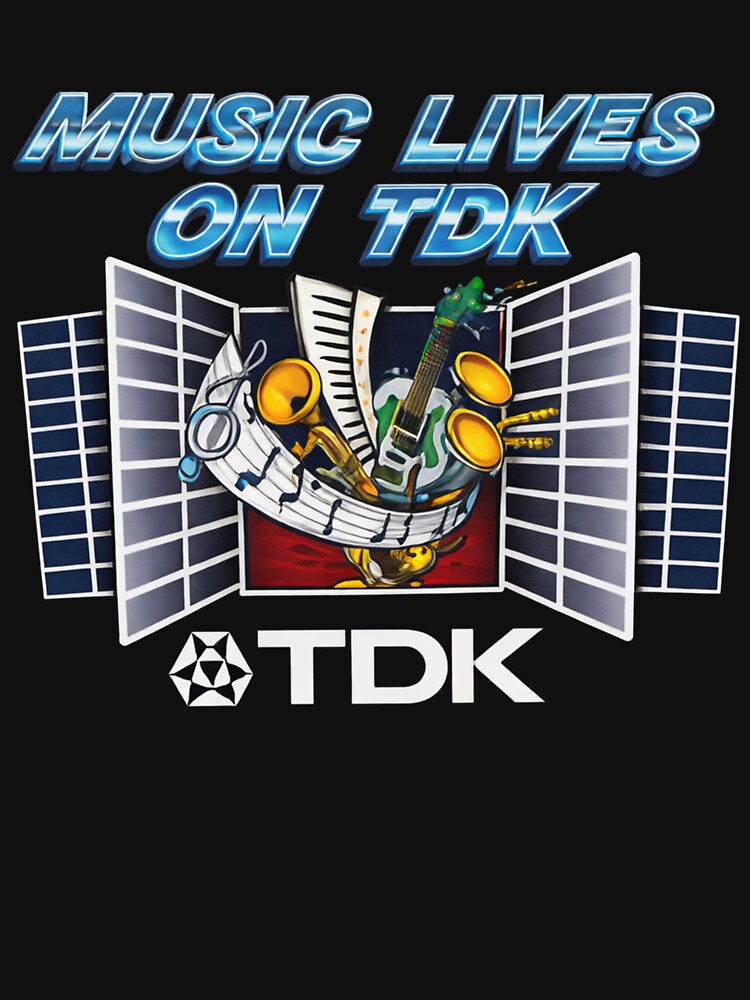 Music Lives On Retro Boombox TDK Cassette Tape Deck by Cameliarty