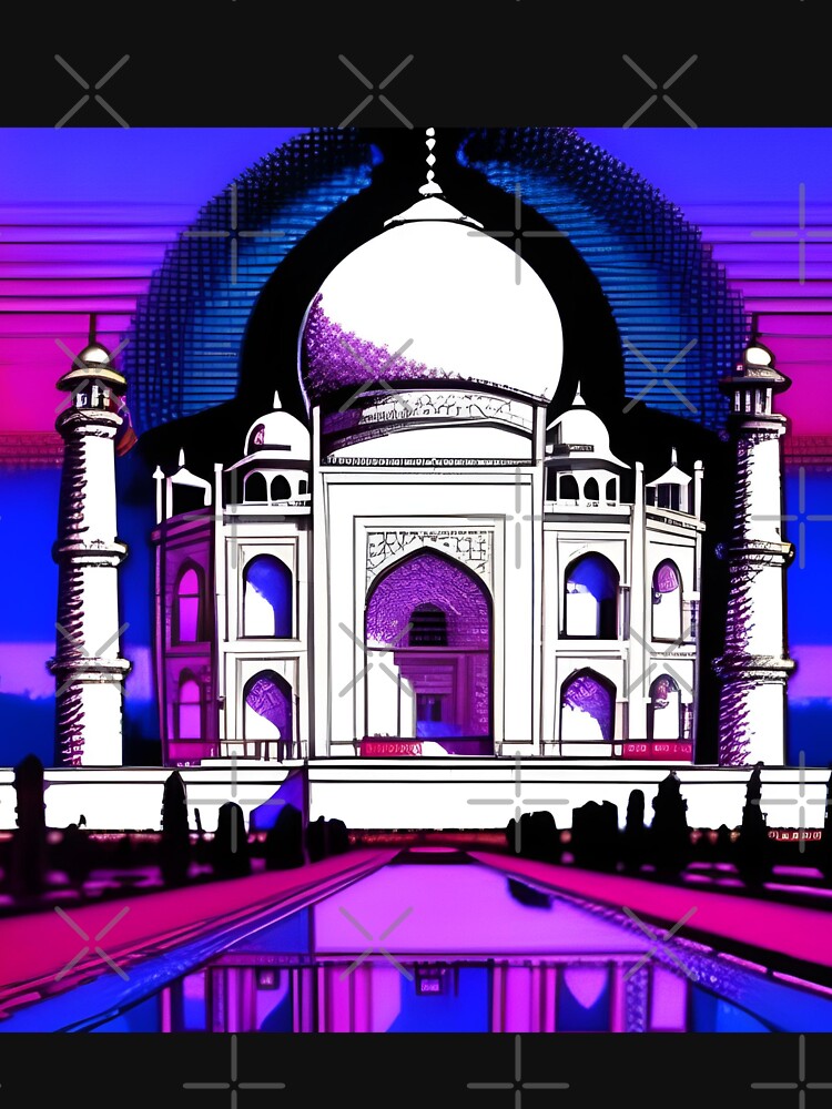 Taj Mahal monument in retro style by imagenia