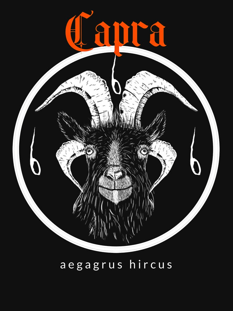Capra Funny Metal Music Goat Design 1 by M88Design