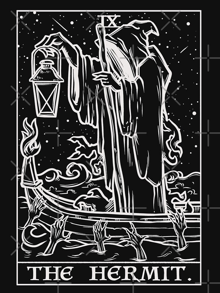 The Hermit Tarot Card Terror Tarot Shadow Edition Grim Reaper by TheGhoulishGarb