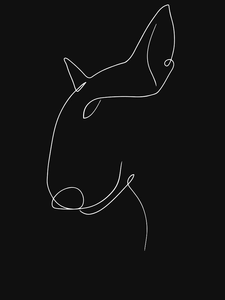Bull Terrier Dog Line Art by TailTrails
