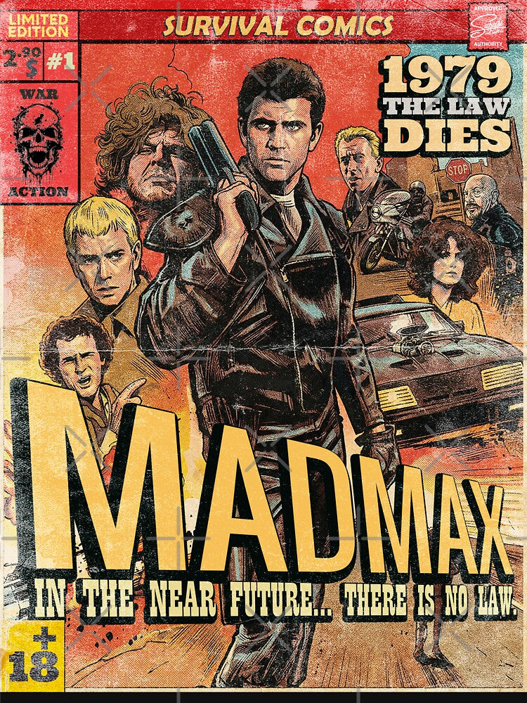 Madmax Retro 80's Action Vintage Comic Cover Art by Back2Collage