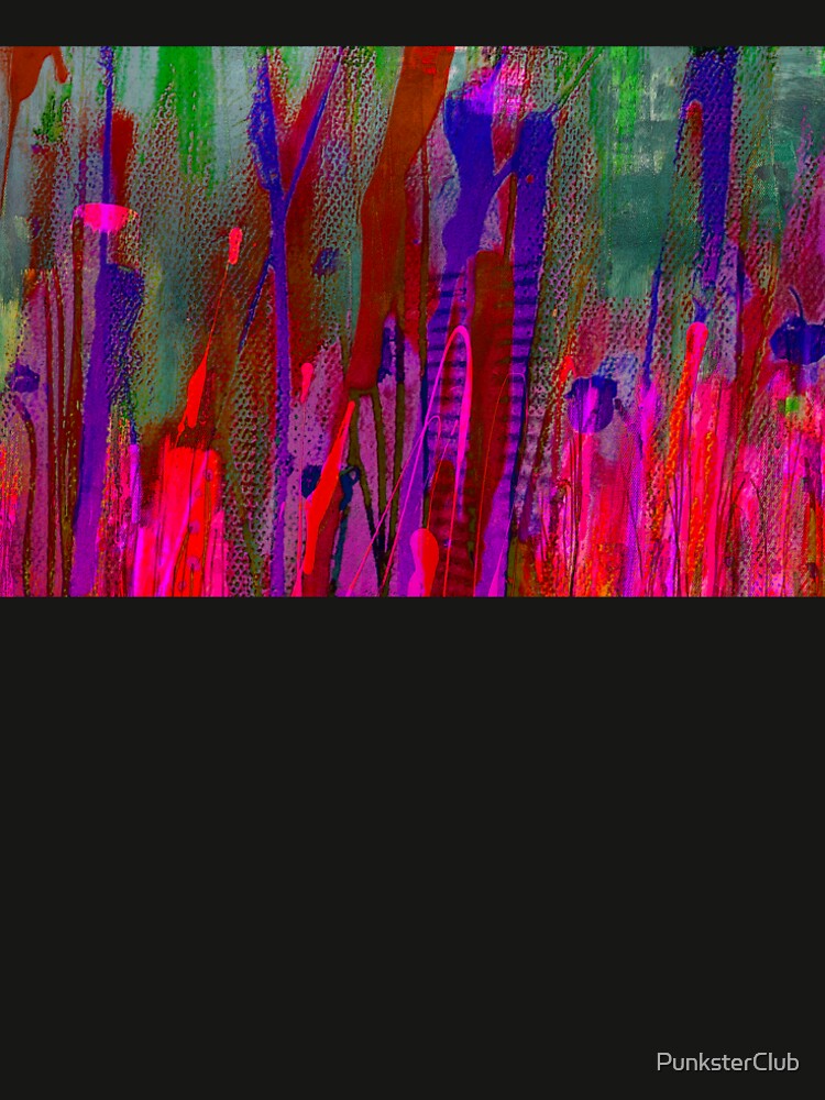 Hot Wired Pink - Contemporary Abstract Paint Drip Art by PunksterClub