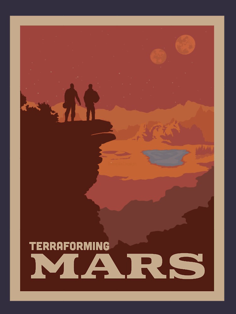 Terraforming Mars Board Game - Minimalist Travel Poster Style by JANETC56