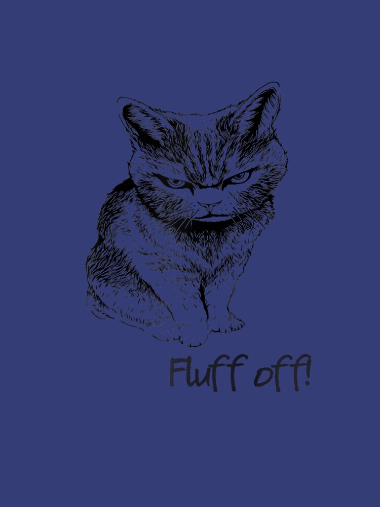 Fluff Off Cat Raglan Baseball Tee by SergeGamelin