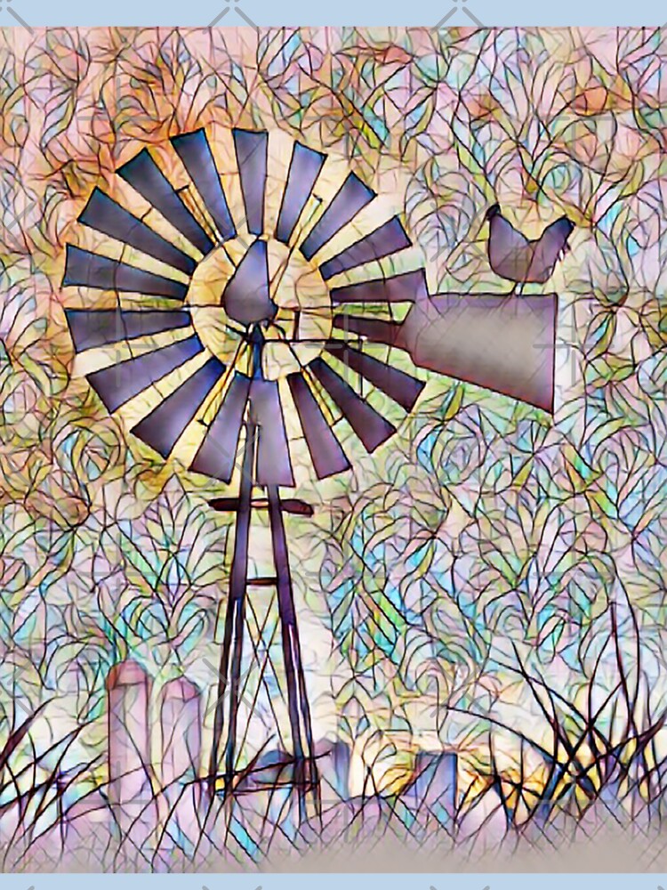Art Nouveau style Farm Windmill by CattlettArt