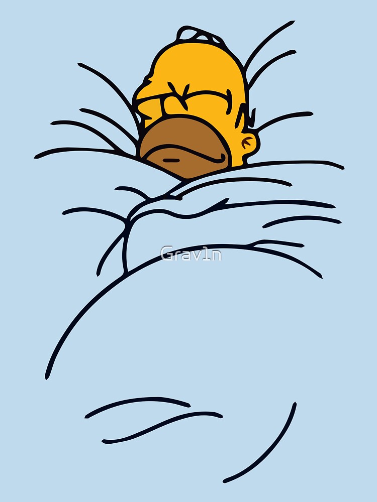 Homer tucked in sleeping by Grav1n