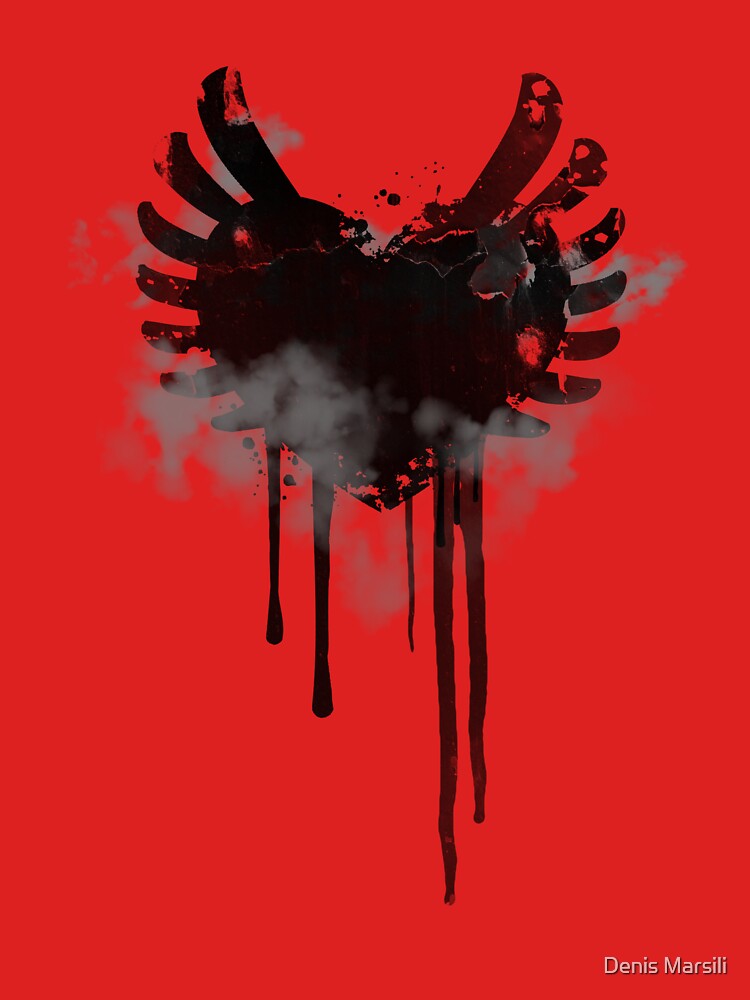 Grunge Heart & Wings by Denis Marsili
