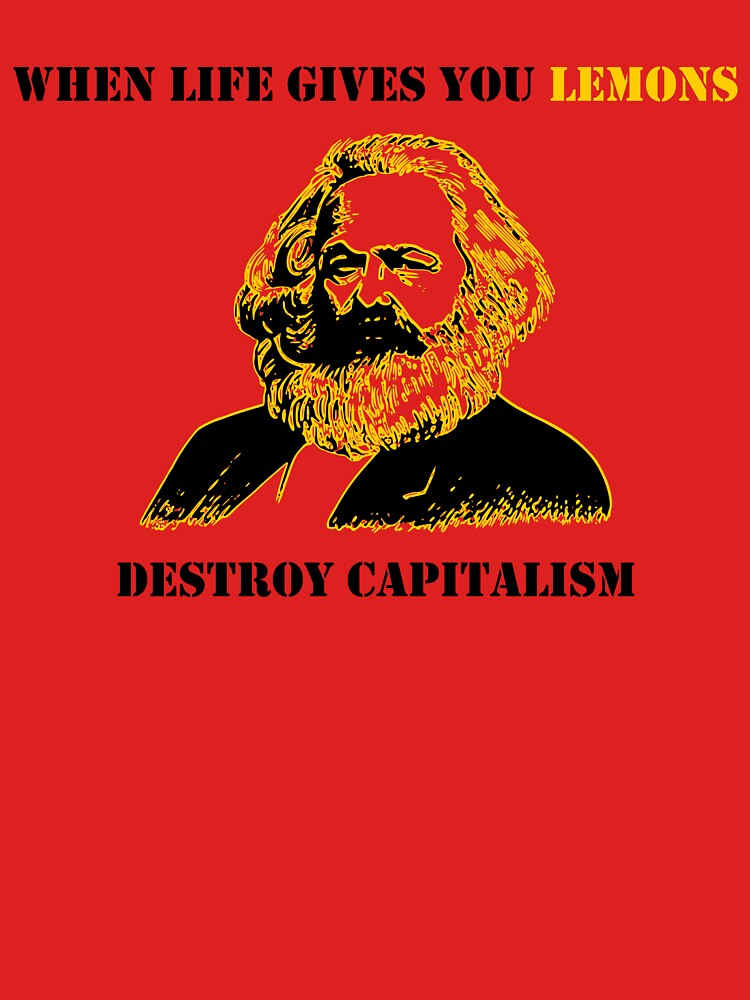 Funny Destroy Capitalism Communist Karl Marx by Creekman Designs