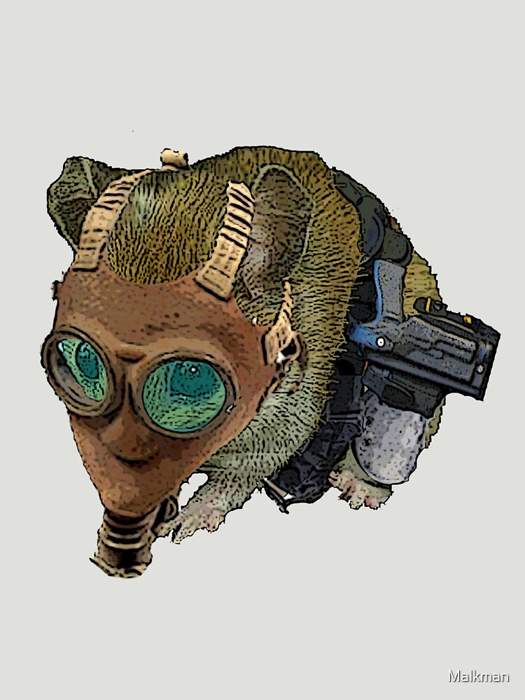 Giant Version  Mouse in gas mask by Malkman