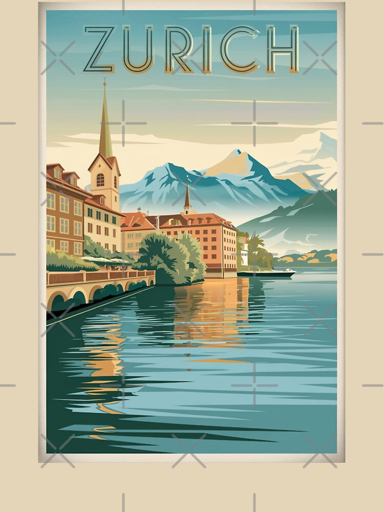 Zurich Vintage Travel Poster by TravelerRat