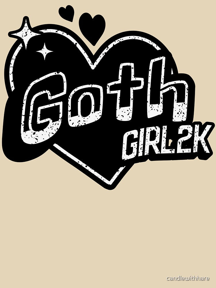 Goth Girl2K Y2K Street Art Design by candlewithhare