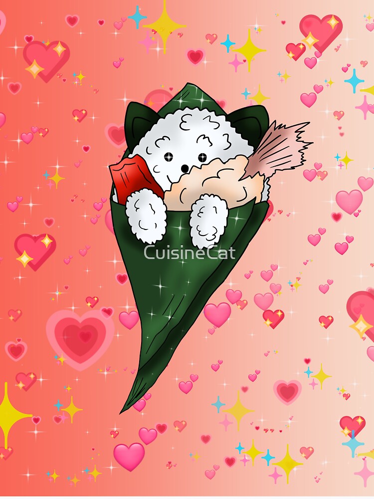cartoon cute sushi temaki by CuisineCat