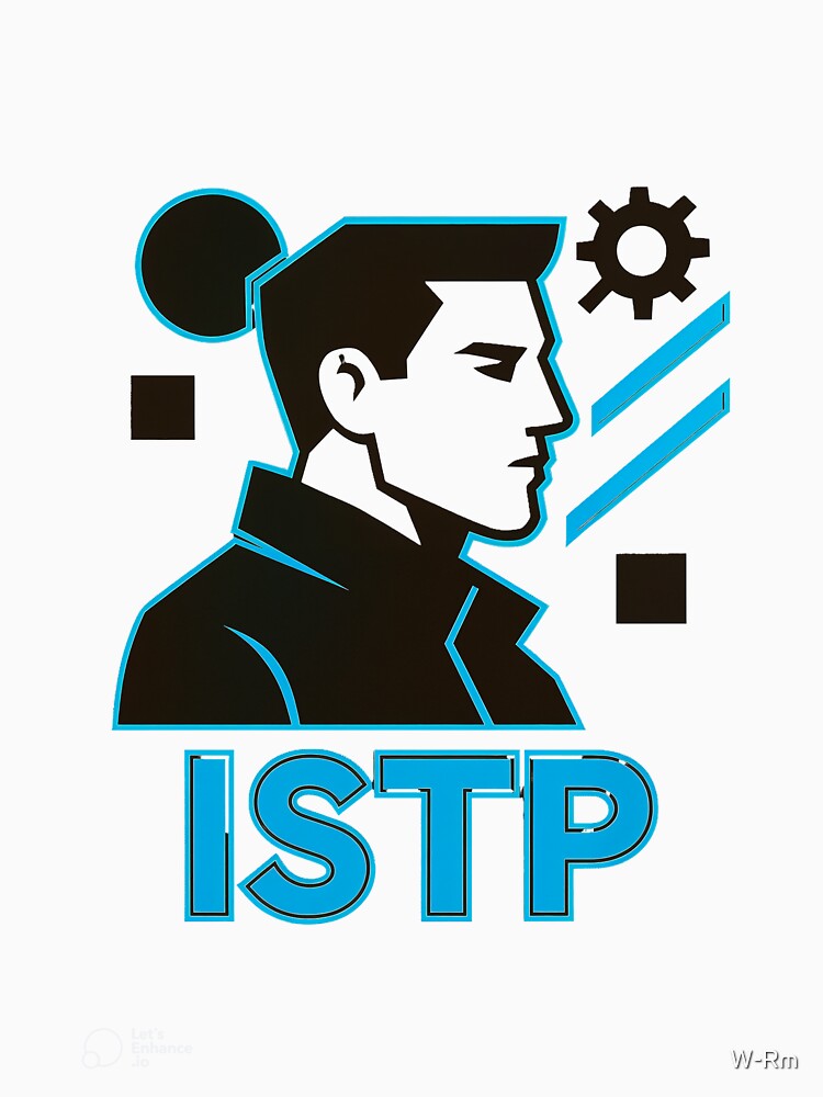 ISTP Personality Abstract Art – MBTI Design (Center Print) by W-Rm
