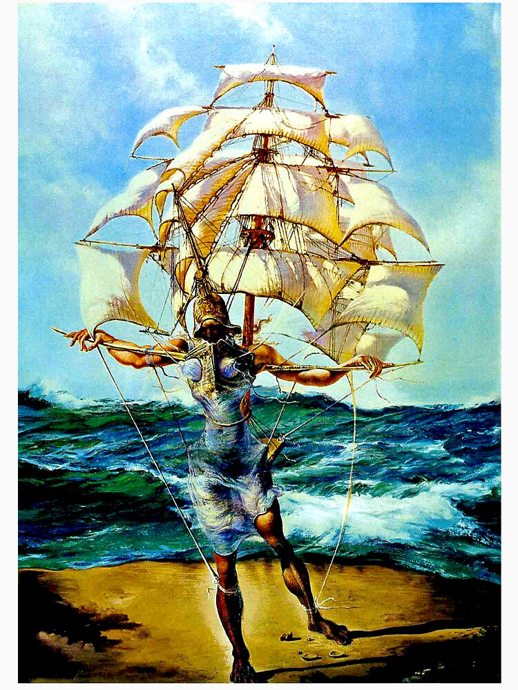 THE SHIP : Vintage Abstract Fantasy Painting Print by posterbobs