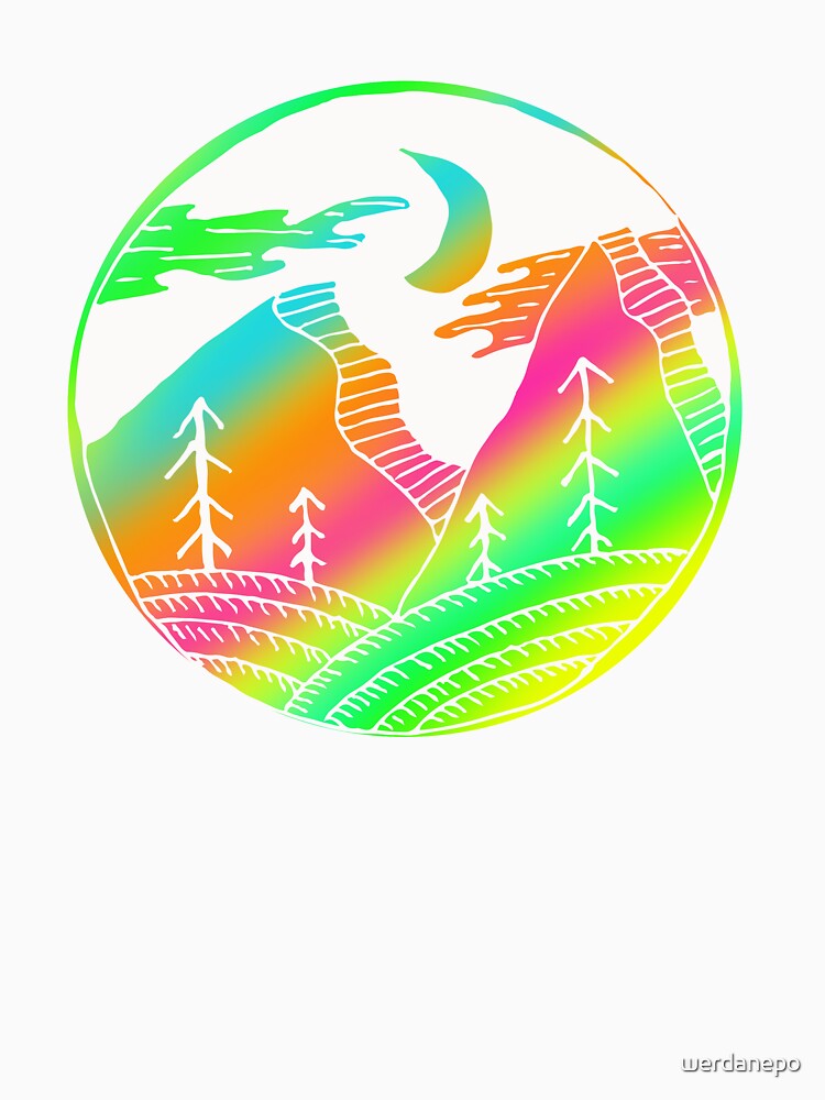 Colorful Mountain Art Design Gift Idea by werdanepo