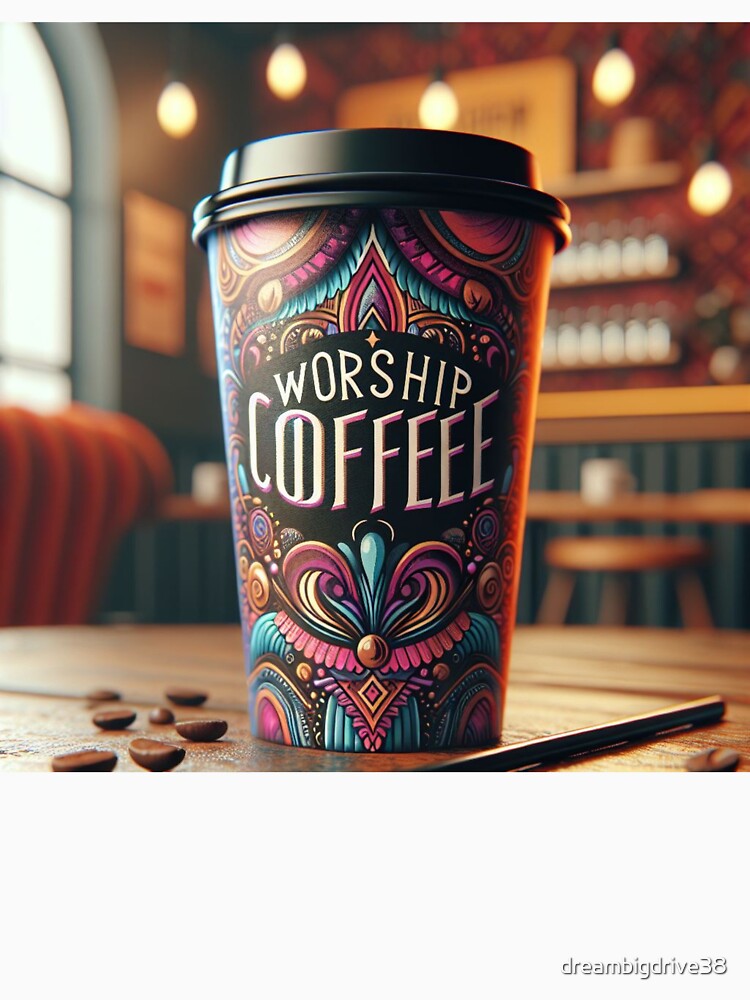 Worship Coffee | Funny Coffee Lover Design by dreambigdrive38