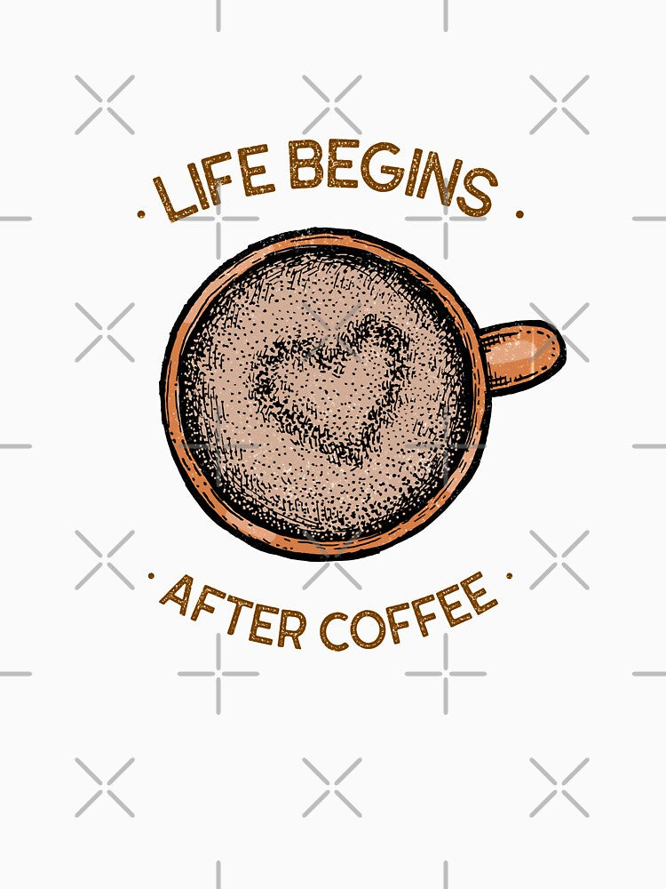 Coffee Funny Quote Life Begins After Coffee by Zuuag