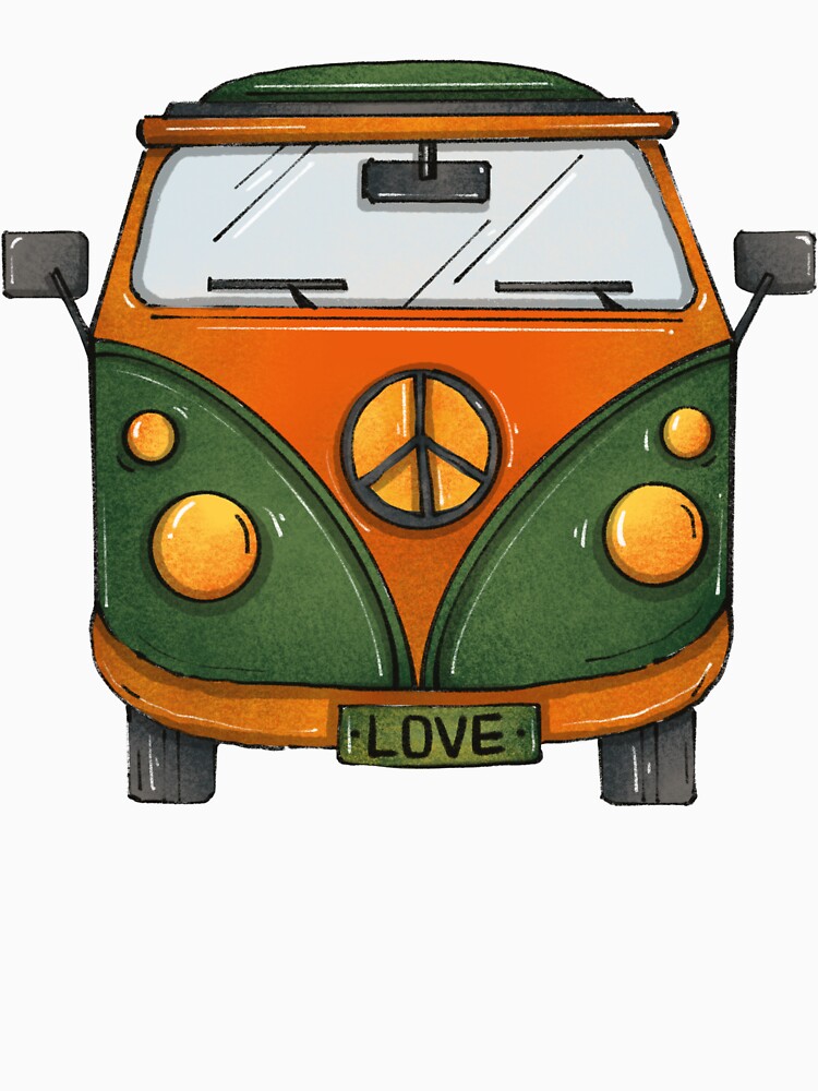 Classic Hippie Van Design by ArtPressCo