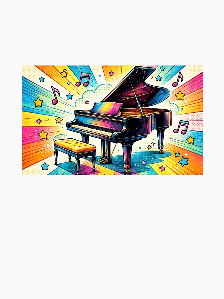 Colorful Piano Pop Art Poster Design by BlairWynne