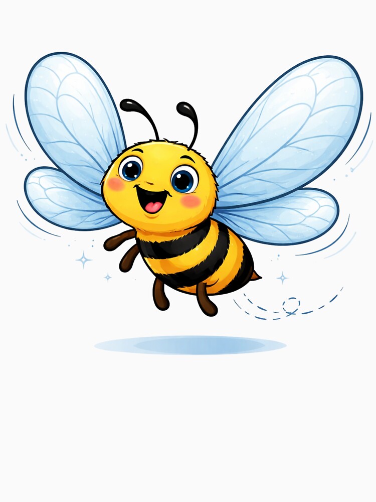 Funny cartoon bee with oversized wings by PriyankaSonara