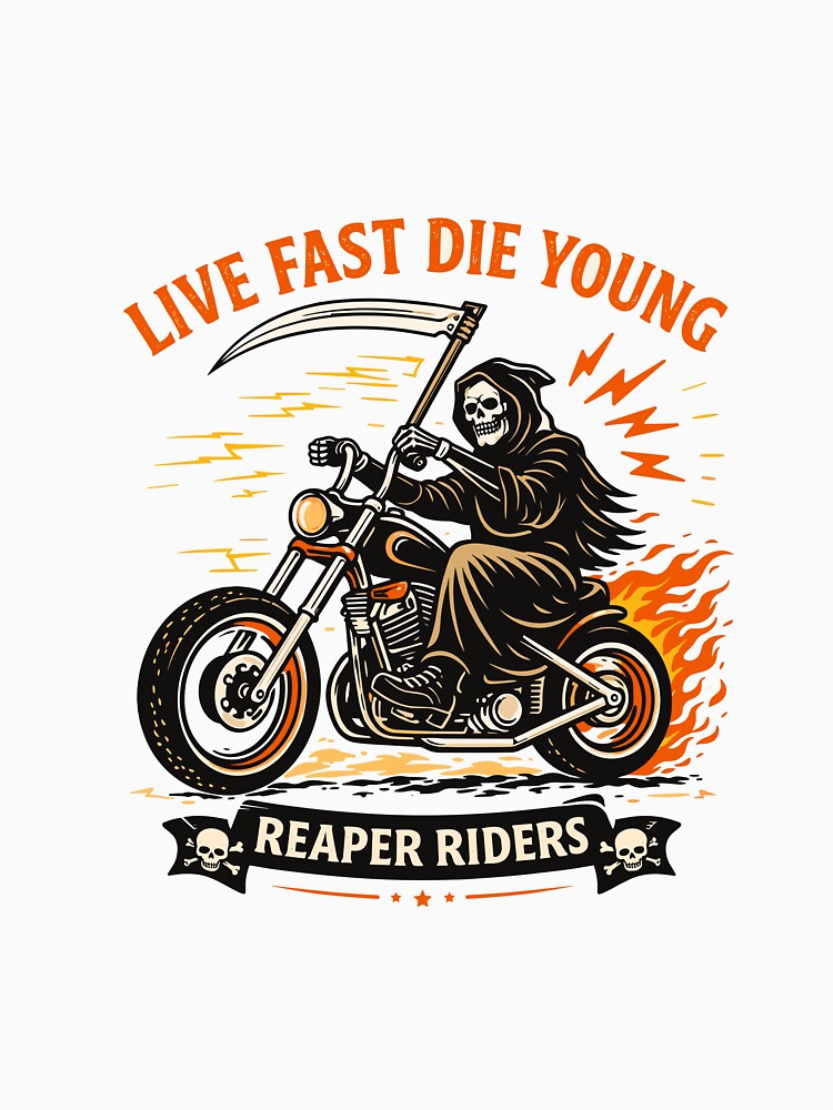 Reaper Riders Motorcycle T-Shirt by Matinez Pink