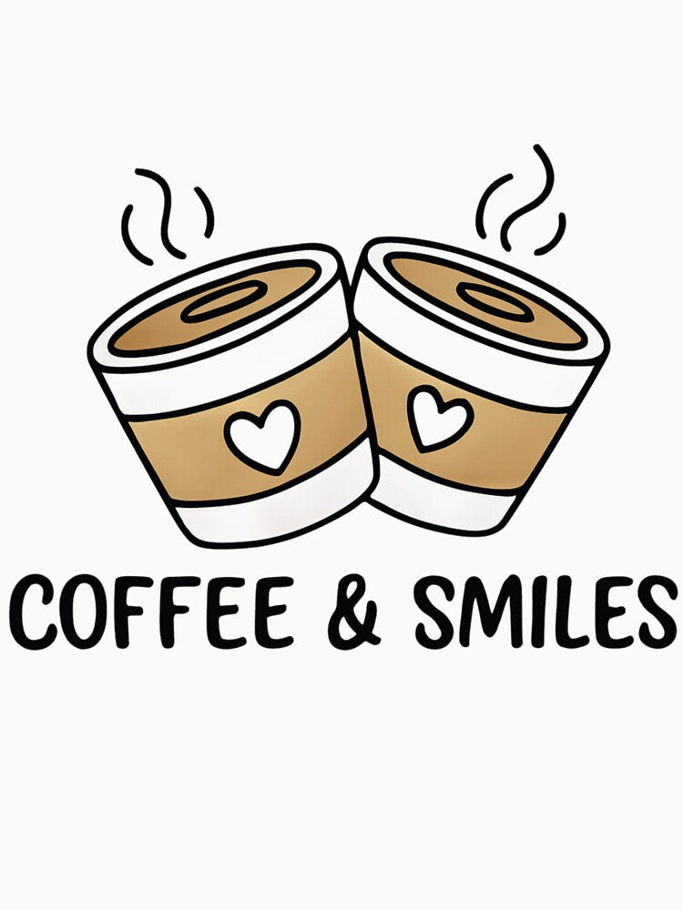 Coffee & Smiles – Cute Coffee Lover Design by Be-You-Vibes