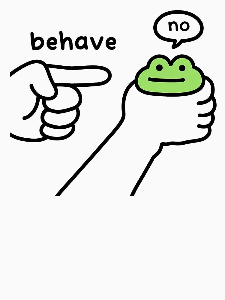 Behave No Dishonest Frog Funny Meme by MelenebStore