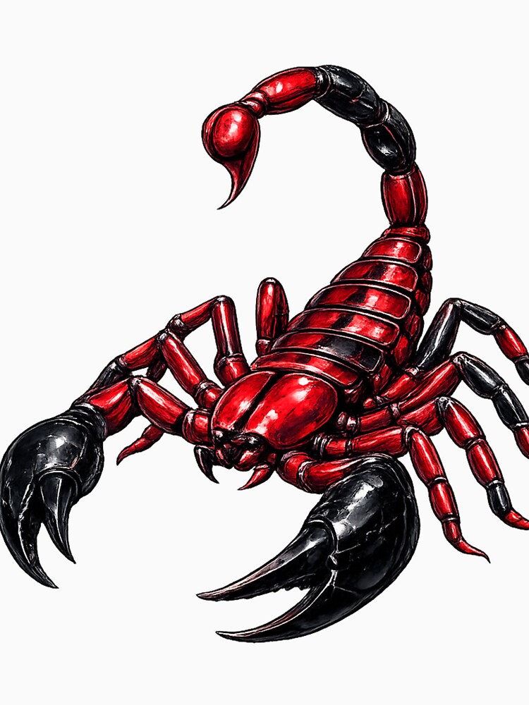 Red Black Scorpion  Art Design by 1NEOBOY