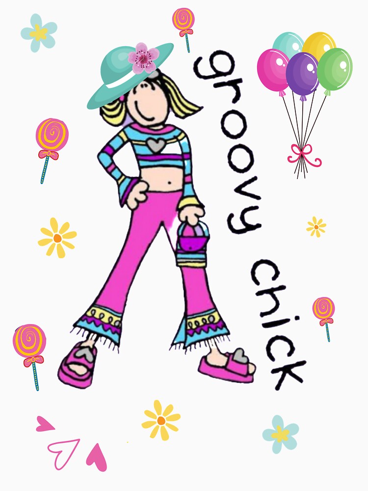 Groovy Chick Shirt, Cartoon Tee, Birthday Girl Shirt, Friends Shirt, Gifts For Frineds by Everydaypurusit