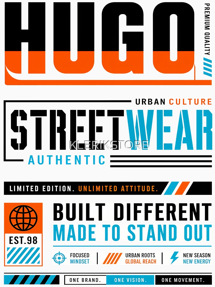 Premium Quality Street Wear Built Difrent Made To Stand Out by KLERIKSTORE