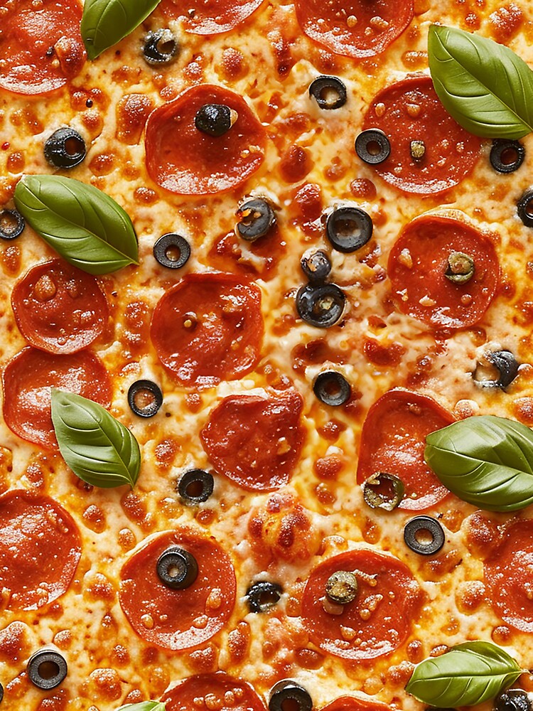 Seamless Pizza Pattern by GroovyRaffRaff