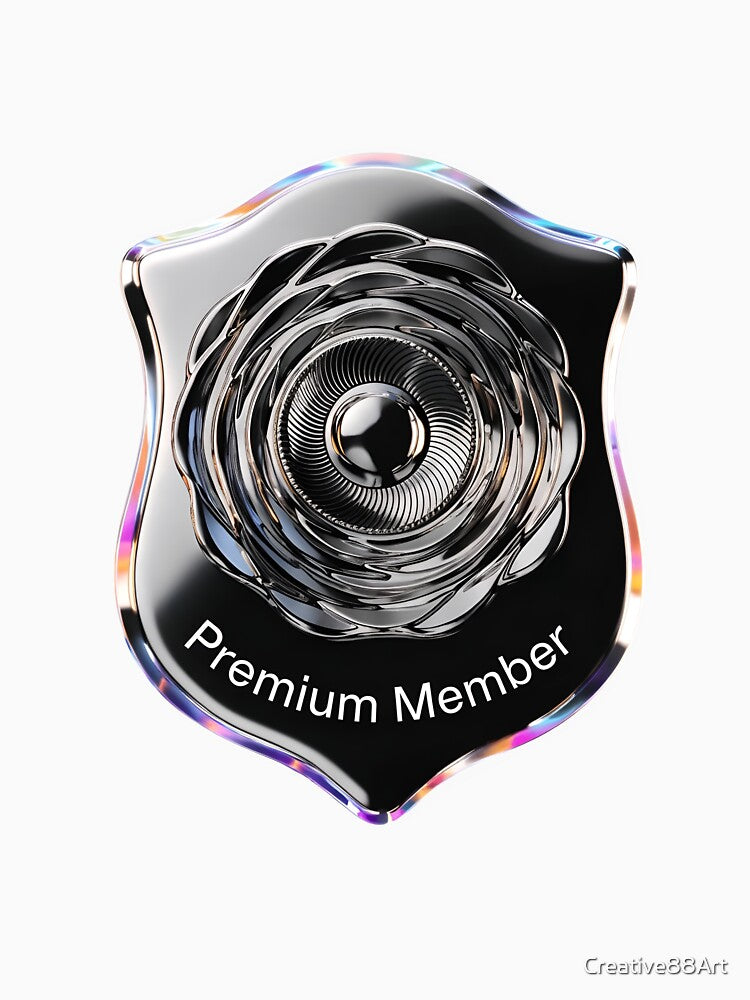 Premium membership badge with modern design and holographic effect by Creative88Art