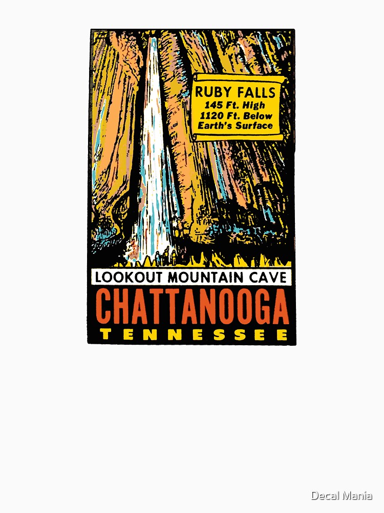 Ruby Falls Chattanooga Vintage Style Decal by Decal Mania