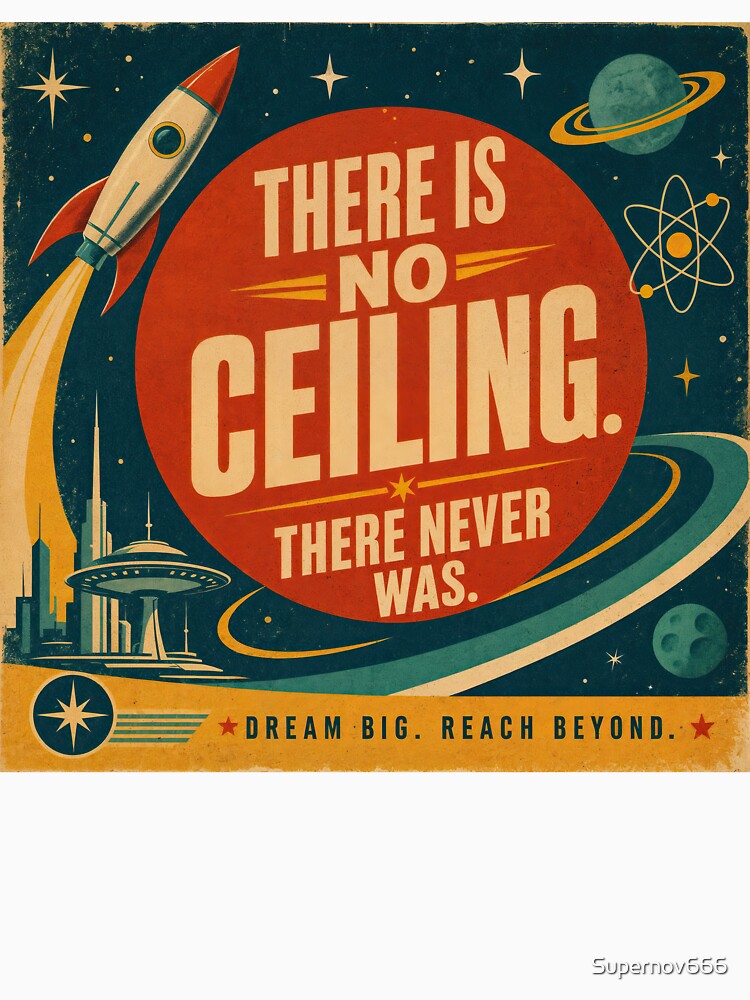 Wall Art - Postcard - Retro Rocket Dreams by ForeverPrintsOK