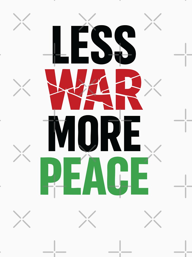 Less War More Peace Shirt – Minimal Peace Typography Graphic Tee by quietvisualsco