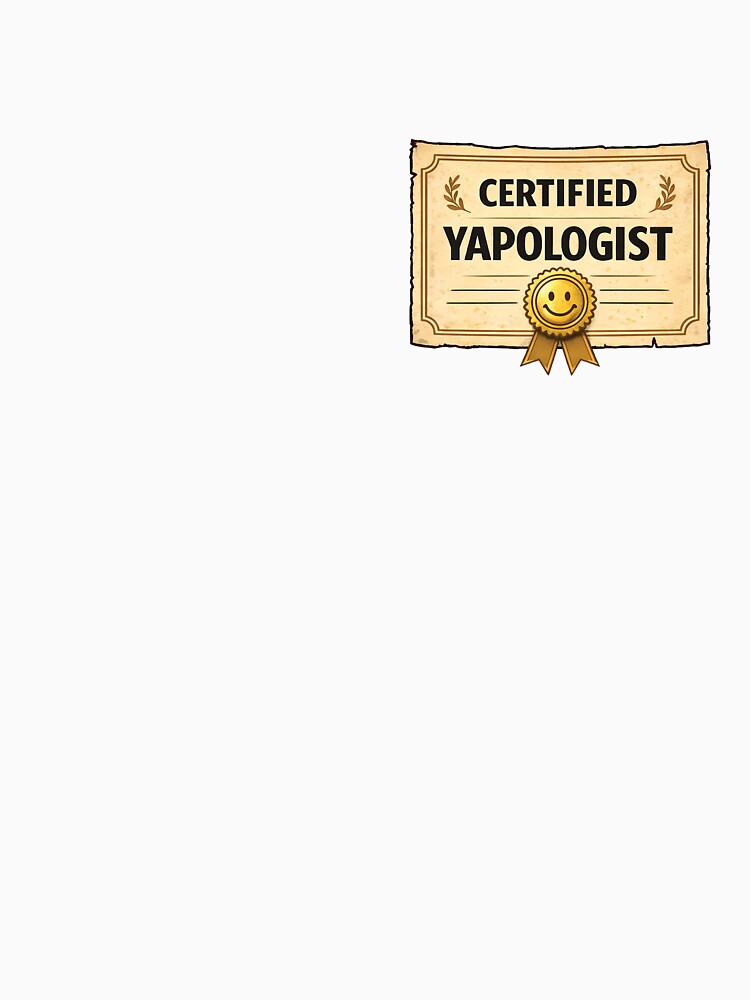 Certified Yapologist – Funny Pocket Meme Badge by NoNoNomad