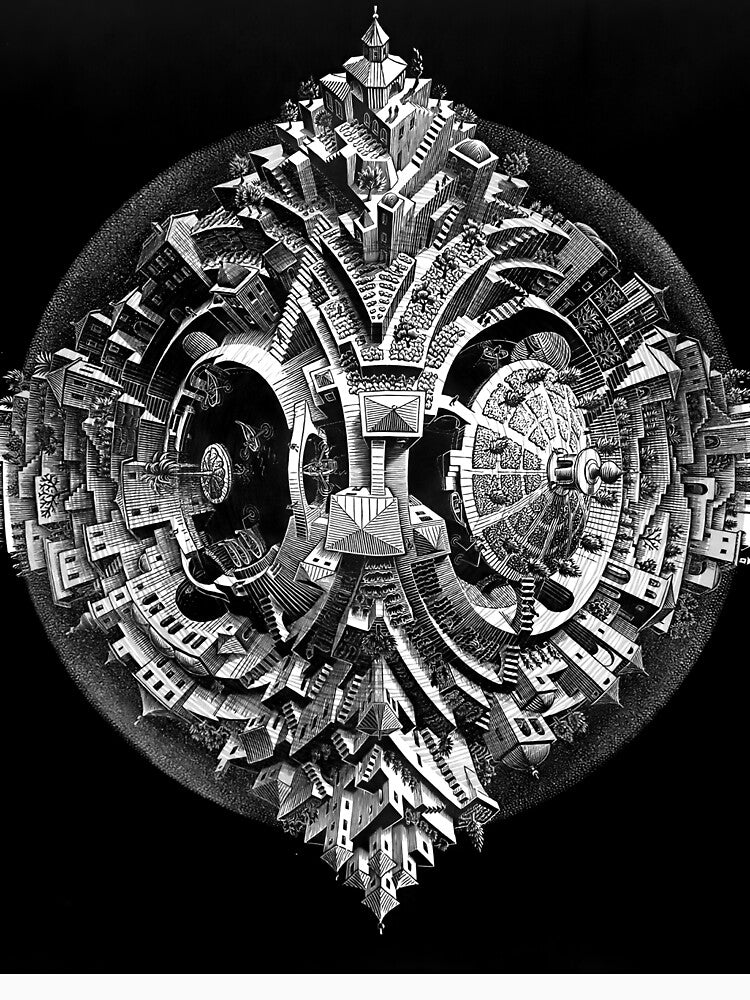 Tetrahedral Planetoid, by M.C. Escher by Gabriel S